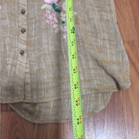 Aratta silent journey linen cotton embroidered long sleeve - Picture 7 of 7